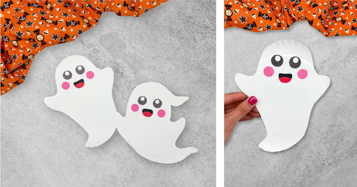 Fantômes d’Halloween en assiettes en carton