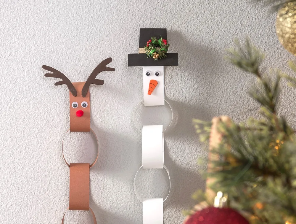 Une chaîne de l’Avent en papier pour enfants – calendrier de l’Avent DIY