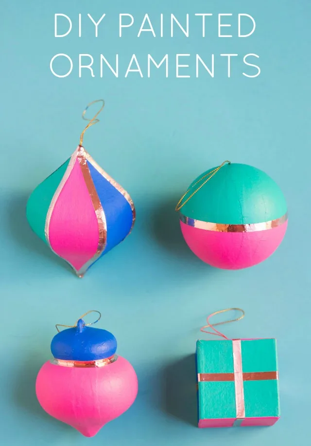 Des décorations de Noël peintes à la main – cadeau de Noël fait main