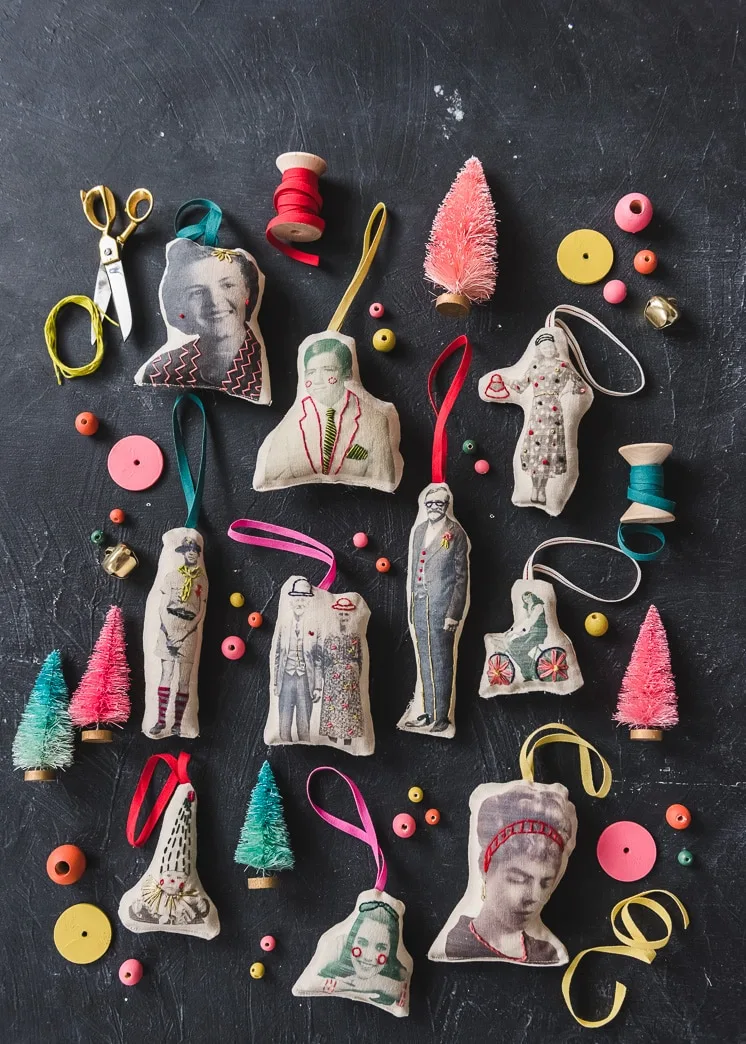 Des décorations souvenir avec des photos de famille – cadeau de Noël fait main