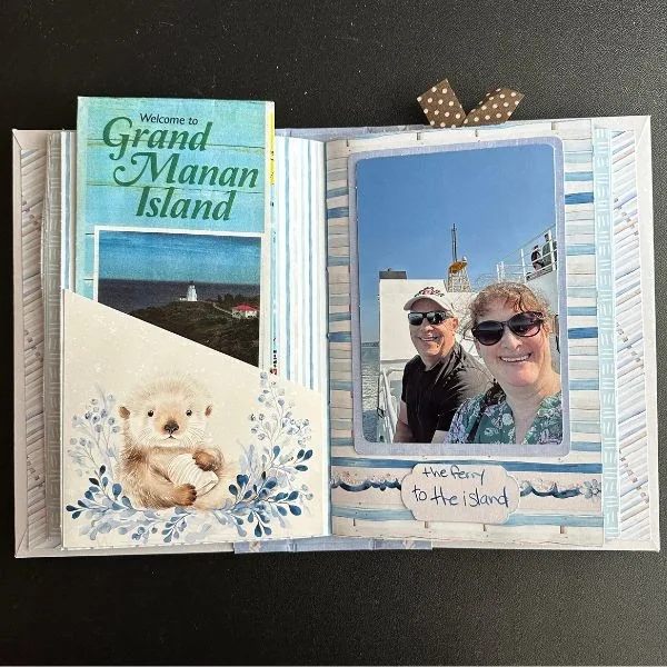 Junk journal avec cascade de photos et papiers anciens
