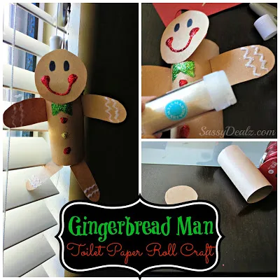 Un bonhomme en pain d’épices – bricolage de Noël avec un rouleau de papier toilette
