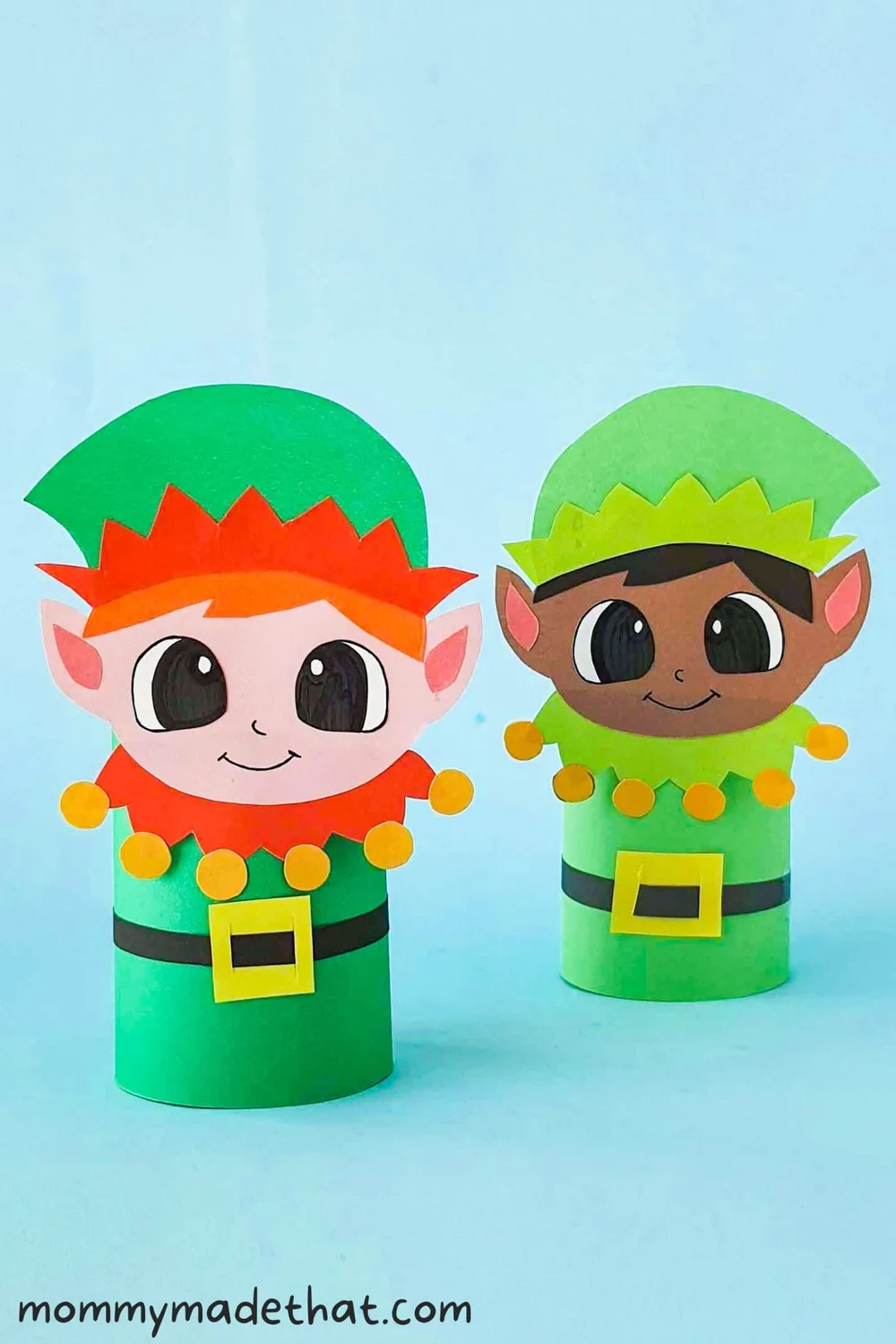 Un petit lutin de Noël – bricolage de Noël avec un rouleau de papier toilette