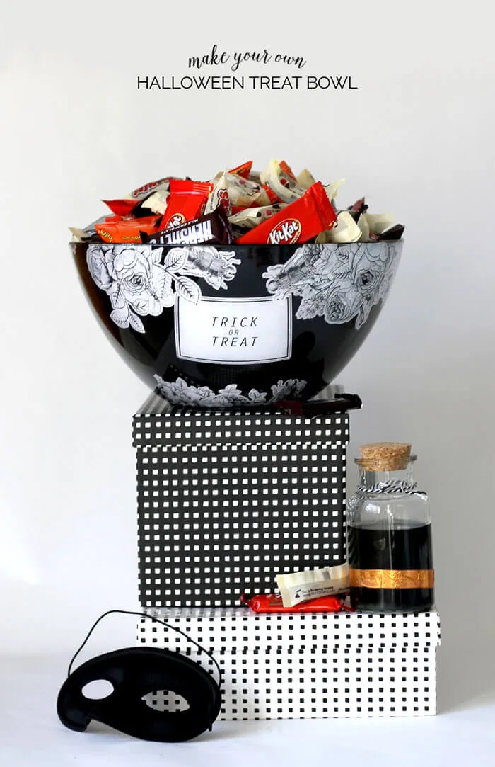 Un saladier d’Halloween en papier découpé – décoration Halloween DIY